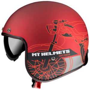 MT LE Mans 2 SV Open Face Helmet Matte Red - Image 2