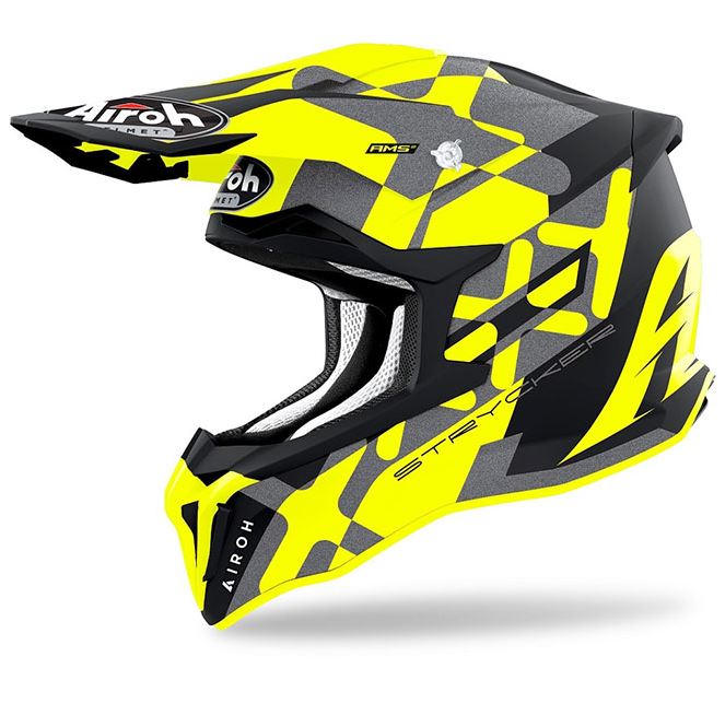 Airoh Strycker XXX Motocross Helmet Yellow Matt