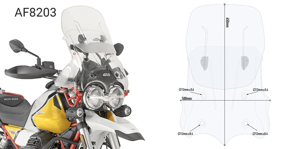 GIVI SCREEN AIRFLOW MOTO GUZZI V85TT '19->