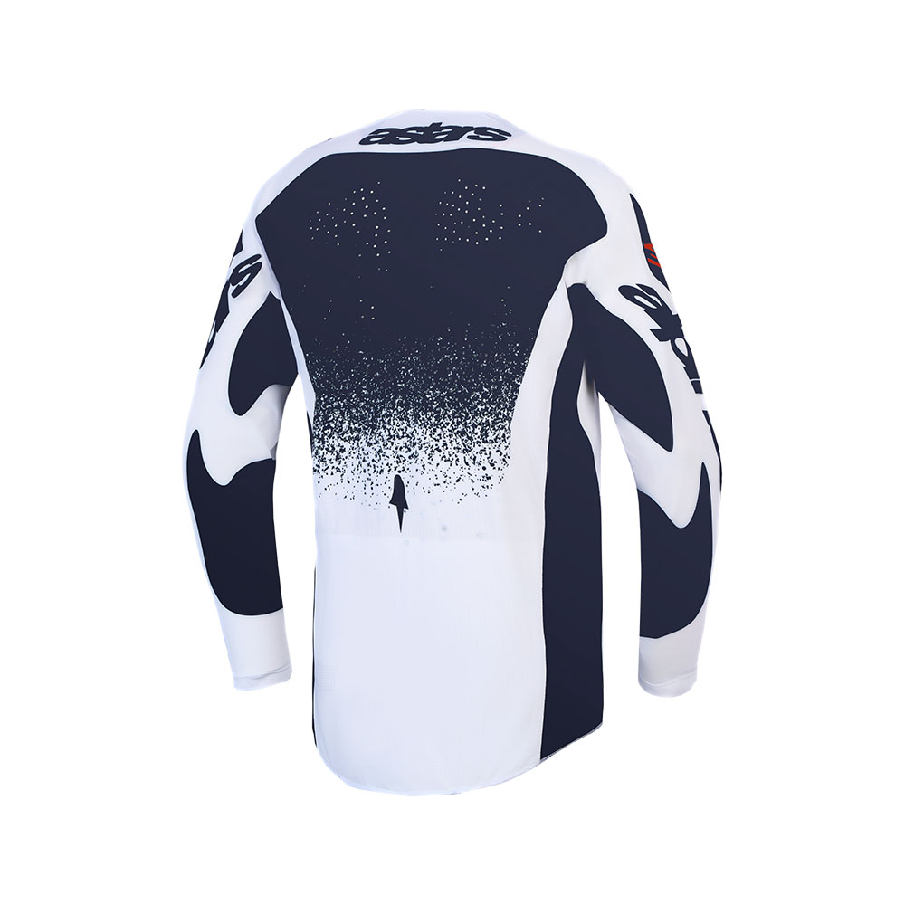 Alpinestars Techstar Swan Motocross Jersey Light Lilac/Dark Gray/Red Fluoro - Image 2