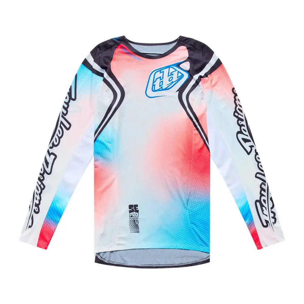 Troy Lee Designs SE Pro Wander Motocross Jersey White/Gunmetal