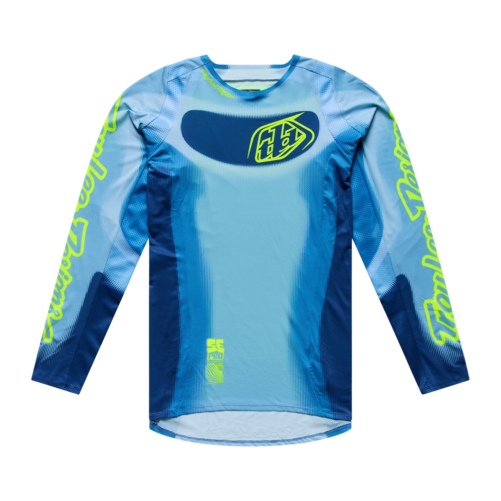 Troy Lee Designs SE Pro Illusion Motocross Jersey Slate/Flo Yellow - Image 1