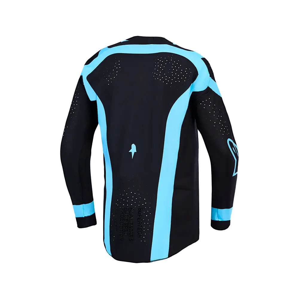 Alpinestars Supertech Vesta Motocross Jersey Black/Turquoise