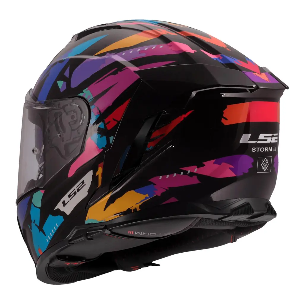 LS2 FF818 Storm III Kaos Road Helmet Black/Purple/Blue