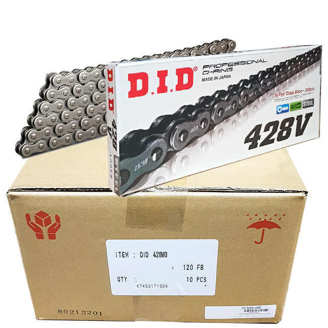 428V x 120FB FJ O'Ring DID chain w/clip link box of 10 - Image 1