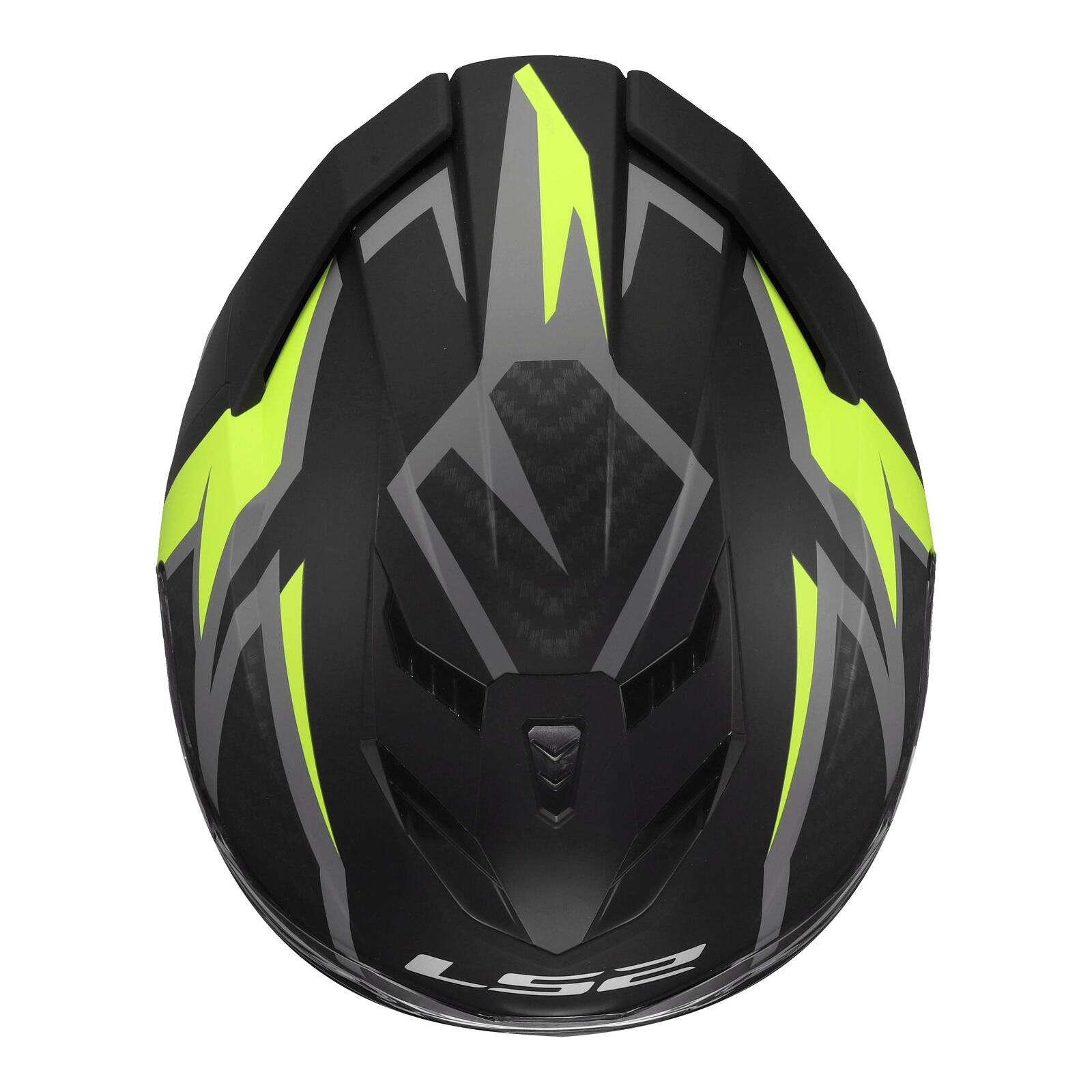LS2 FF818 Storm III Dynamo Road Helmet Black/Hi-Vis Yellow - Image 9