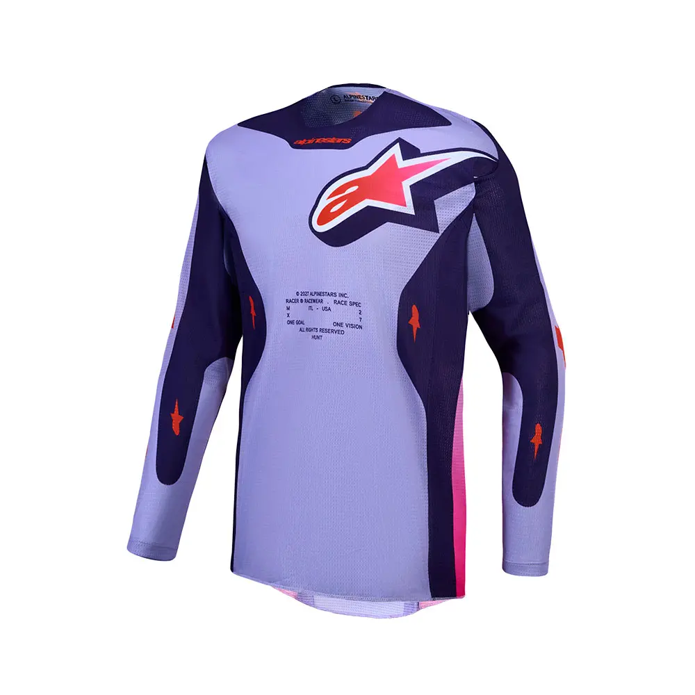 Alpinestars Racer Air Hunt Motocross Jersey Light Violet/Deep Purple/Pink Fluoro