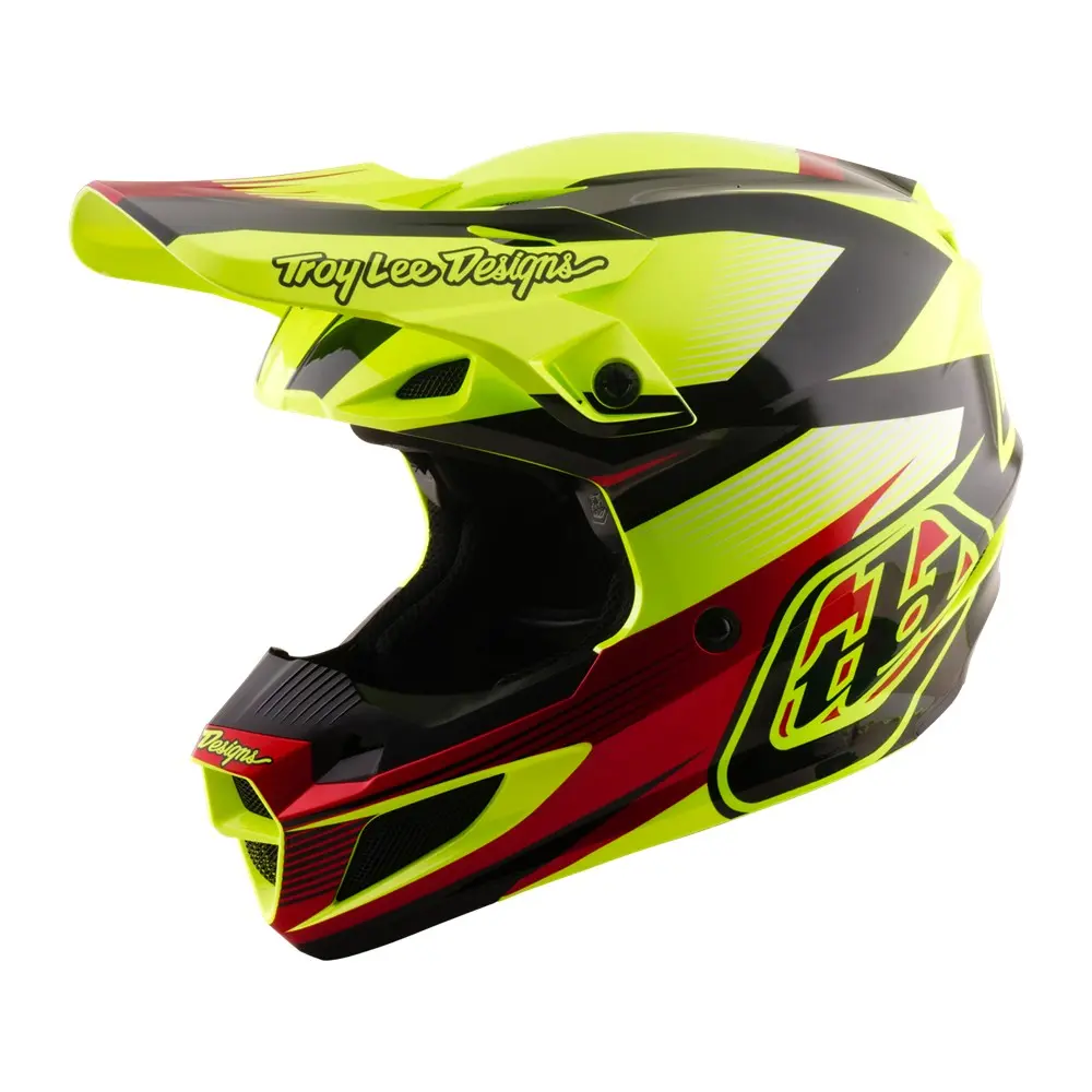 Troy Lee Designs SE5 Polycarbonate Ripper Motocross Helmet Flo Yellow