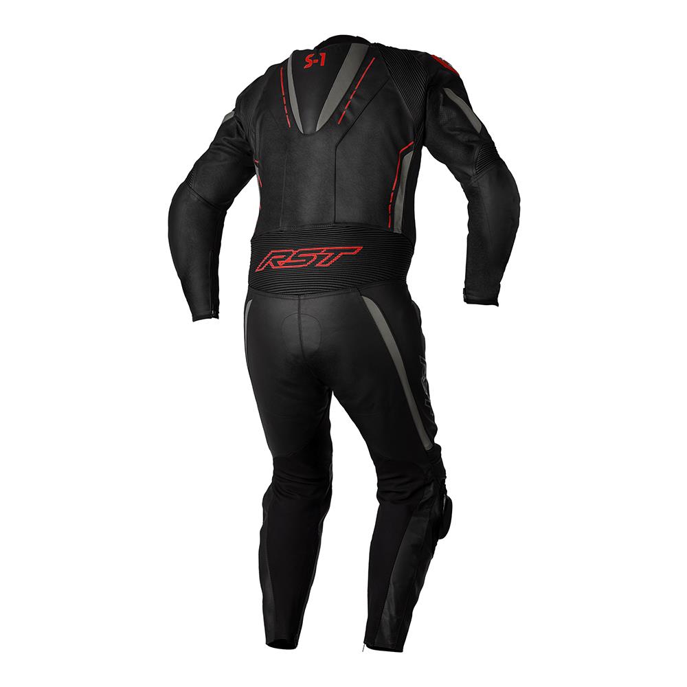 RST S1 CE 1-PC Leather Race Suit Black/Grey/Red - Image 2