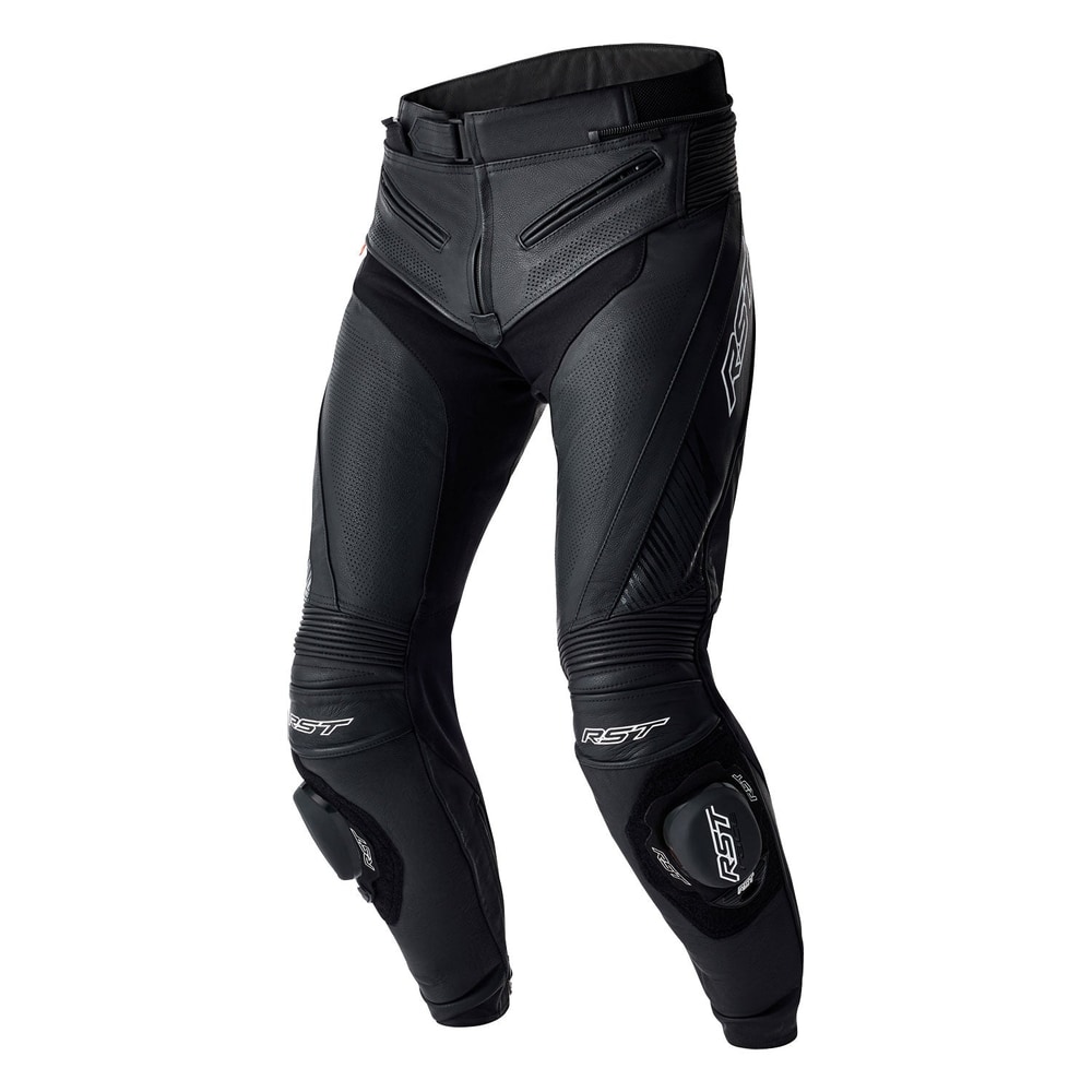 RST Tractech EVO D30 CE Leather Road Pants Black/White - Image 1