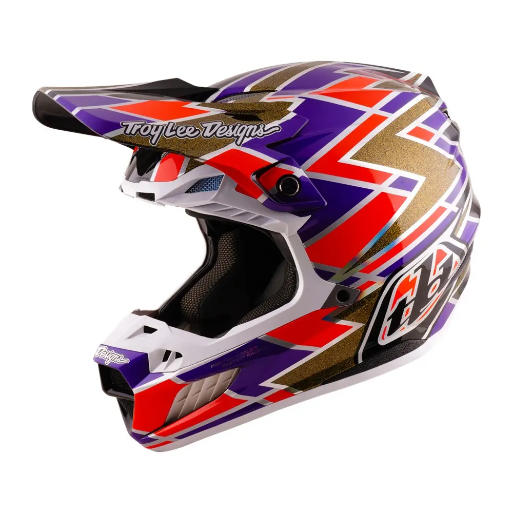 Troy Lee Designs SE5 ECE Carbon Flush Motocross Helmet Violet
