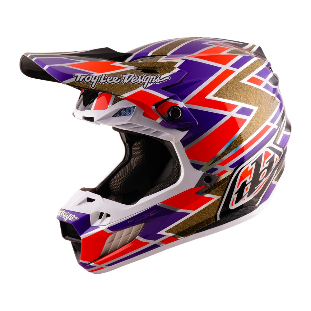 Troy Lee Designs SE5 ECE Carbon Flush Motocross Helmet Violet - Image 1