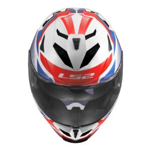 LS2 FF818 Storm III Komai Road Helmet White/Blue/Red - Image 9