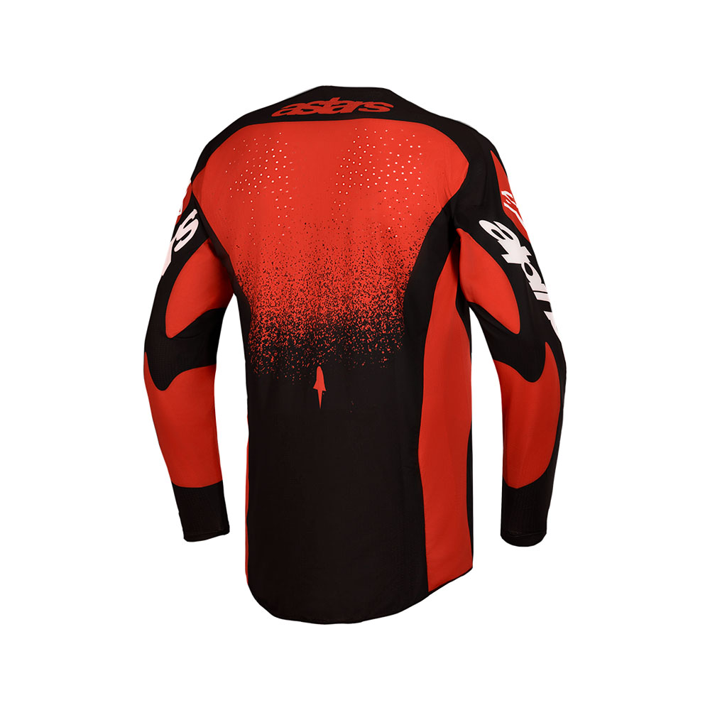 Alpinestars Techstar Swan Motocross Jersey Cardinal Red/Black/White - Image 2