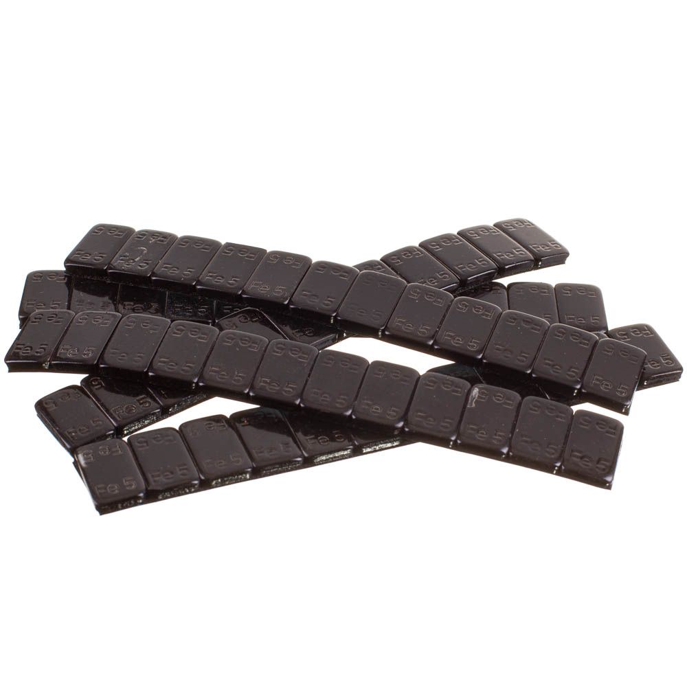 WHEEL BALANCE WEIGHTS stick on 12 x 5g/bar BLK BOX 50 strips - Image 1