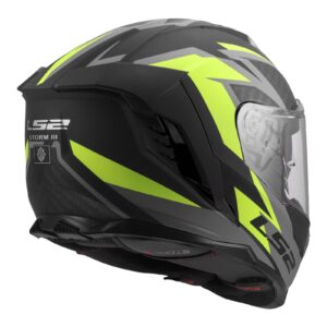 LS2 FF818 Storm III Dynamo Road Helmet Black/Hi-Vis Yellow - Image 4