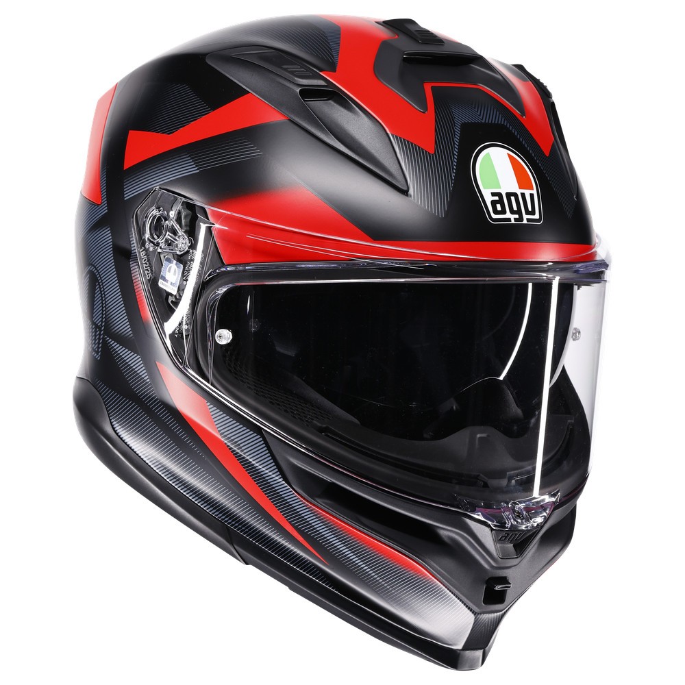 AGV K7 Glimpse Road Helmet Matte Black/Red - Image 1
