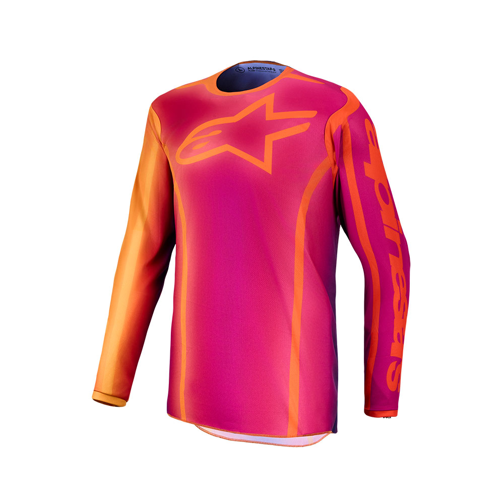 Alpinestars Fluid Kepler Motocross Jersey Dark Purple/Orange - Image 1