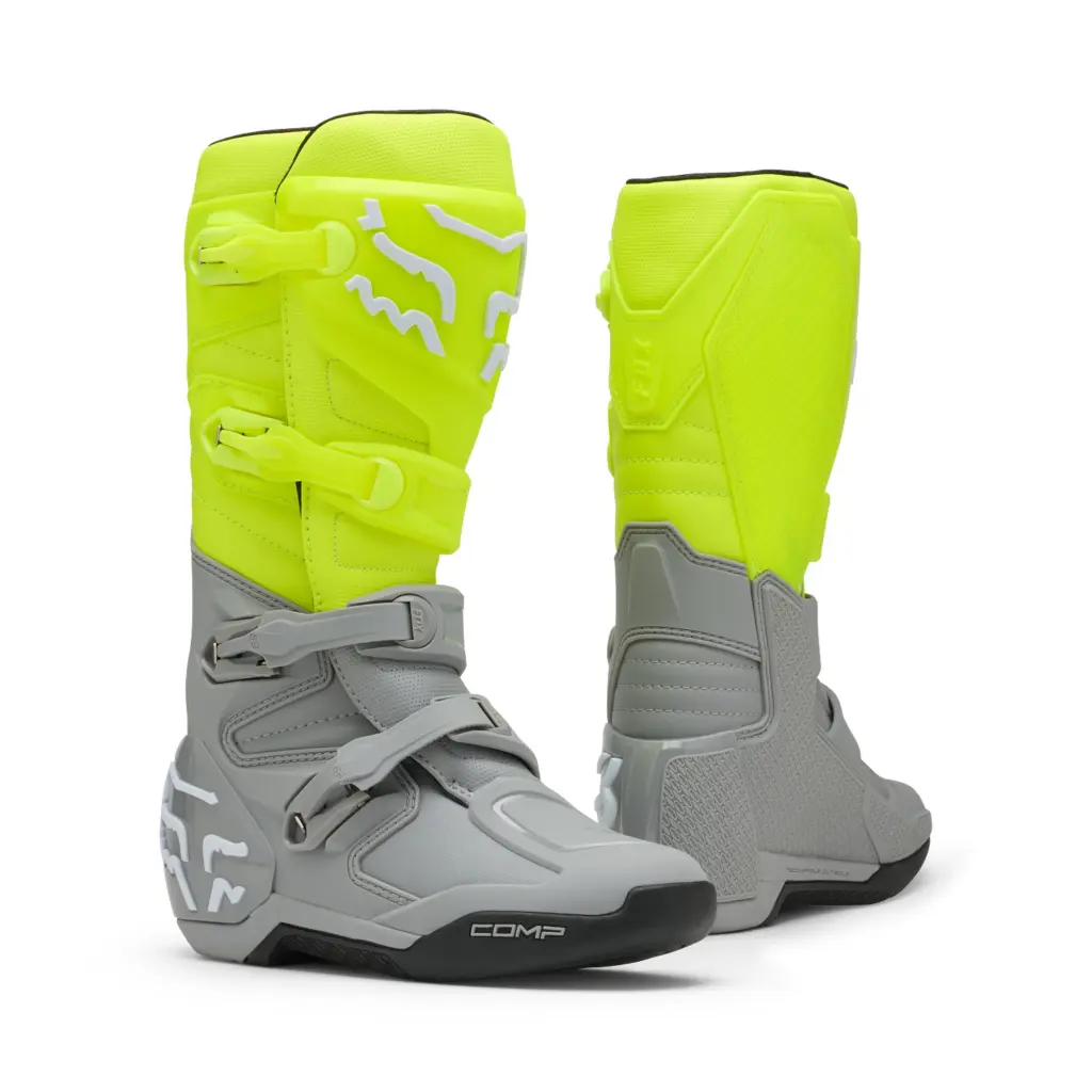 Fox Comp Motocross Boots Yellow/Grey