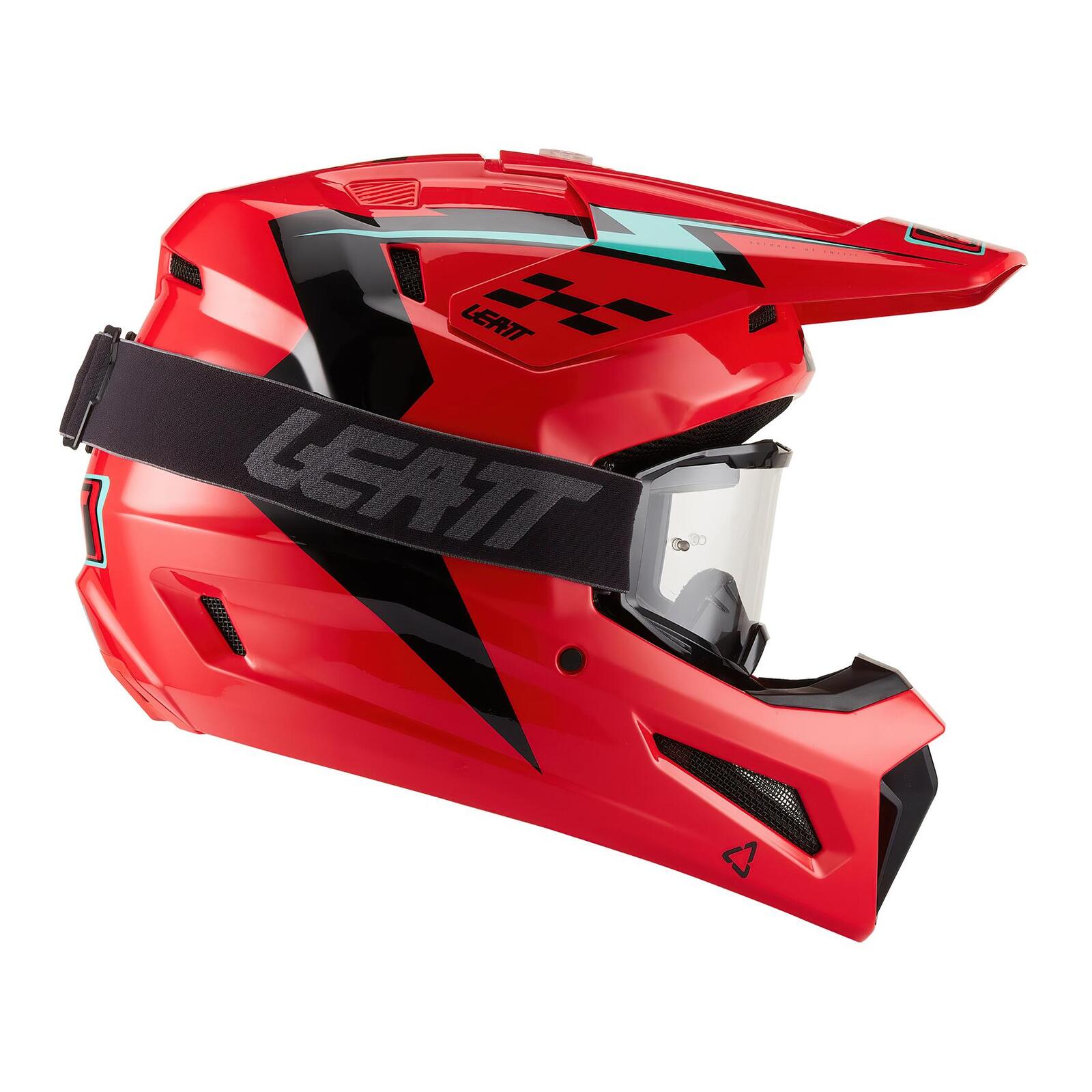 Leatt 3.5 Junior Motocross Helmet Kit Red - Image 4