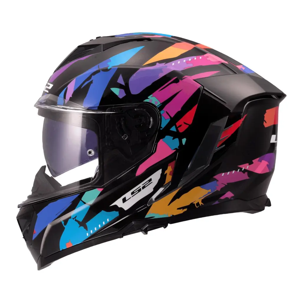 LS2 FF818 Storm III Kaos Road Helmet Black/Purple/Blue