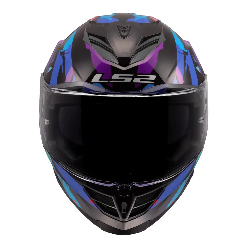 LS2 FF818 Storm III Kaos Road Helmet Black/Purple/Blue