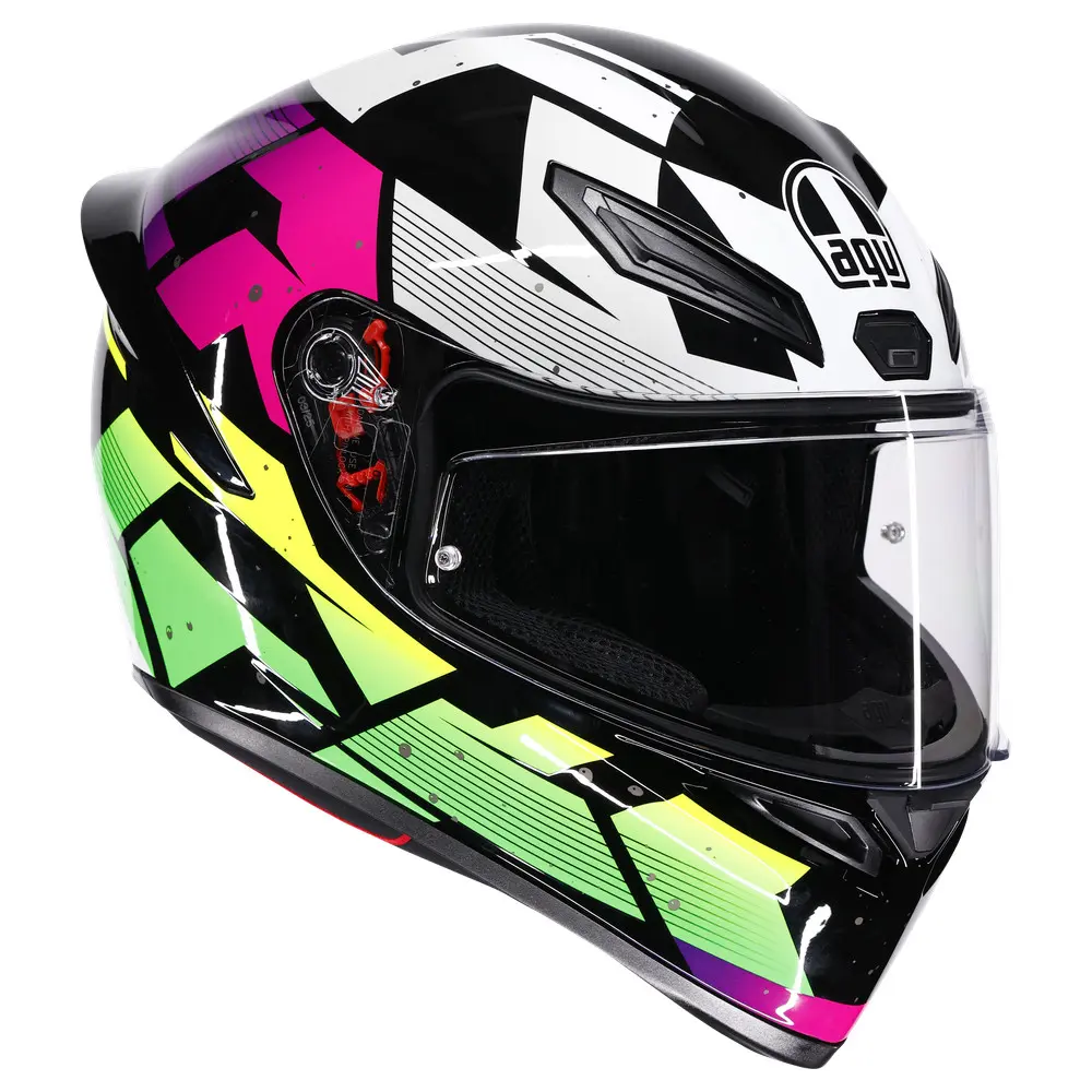 AGV K1 S Punkpulse Road Helmet Black/Purple/Lime