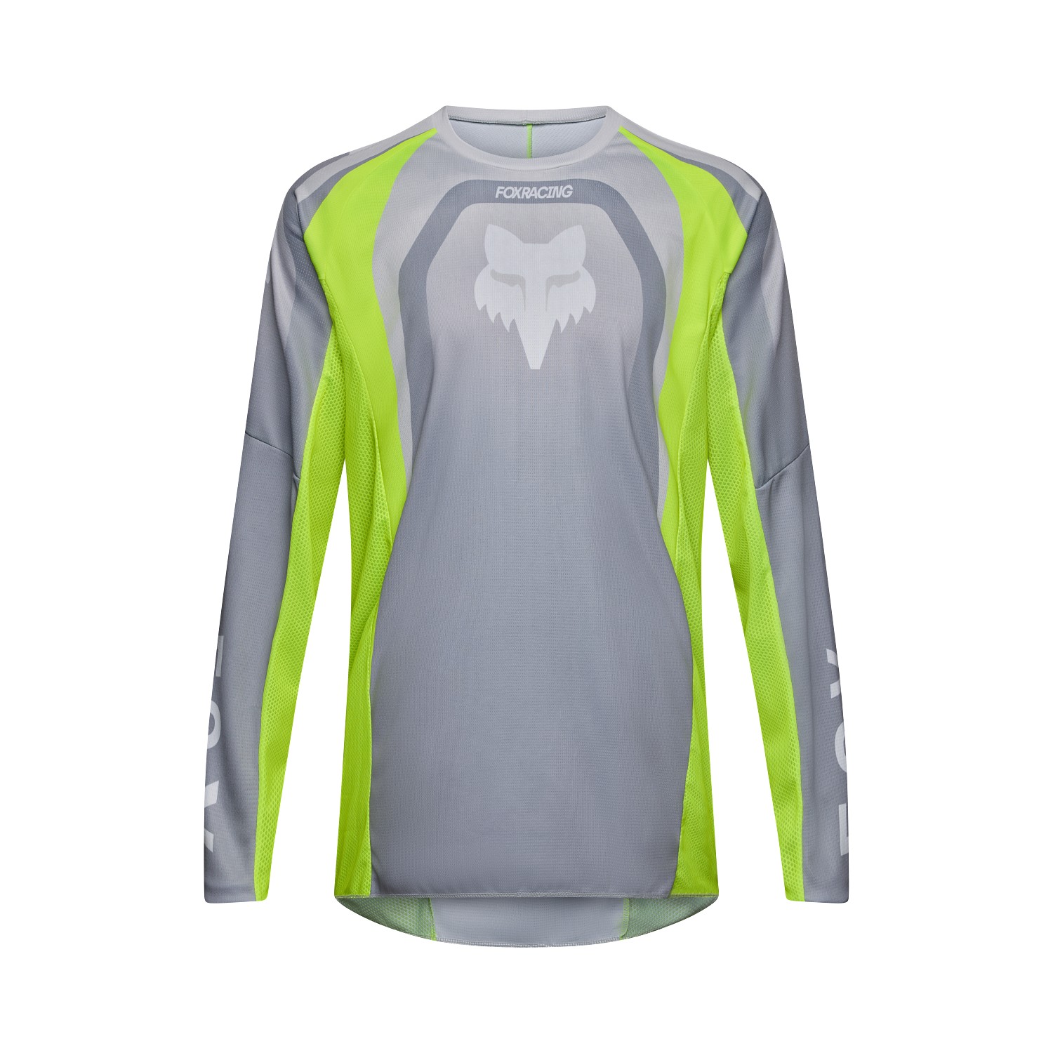 Fox 180 Frame Motocross Jersey Grey/Yellow - Image 1