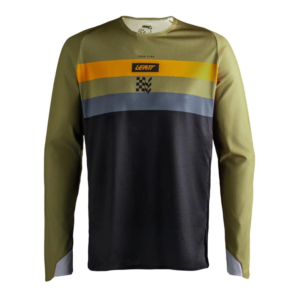 Leatt 4.5 Enduro Jersey - Stripe Khaki Brown (XL)