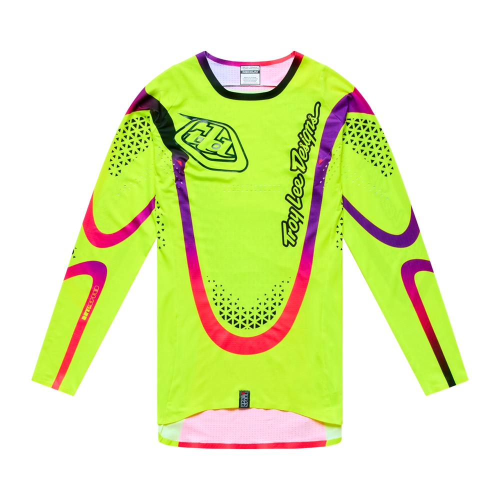 Troy Lee Designs SE Ultra Aura Motocross Jersey Flo Yellow - Image 1