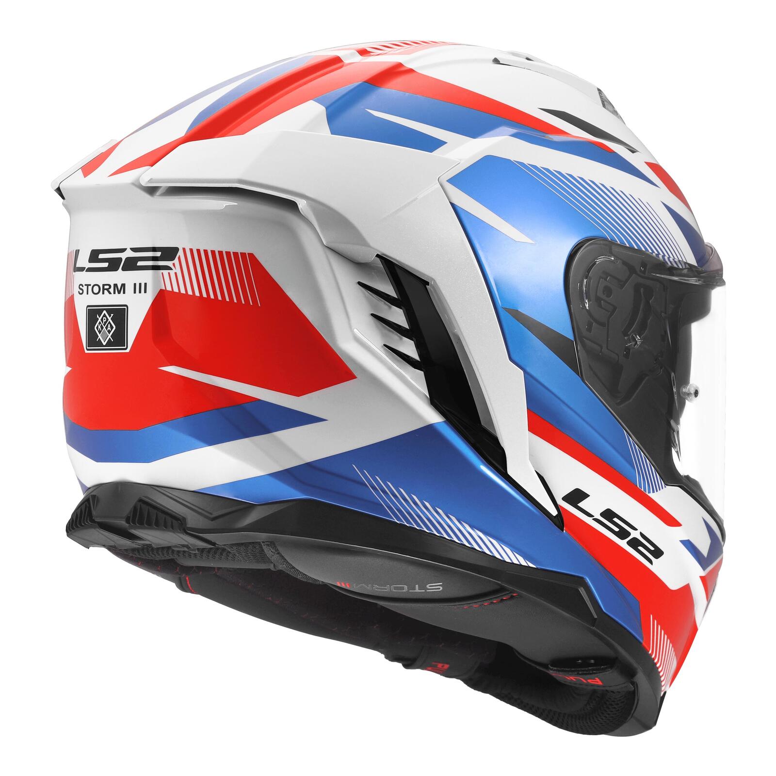 LS2 FF818 Storm III Komai Road Helmet White/Blue/Red - Image 5