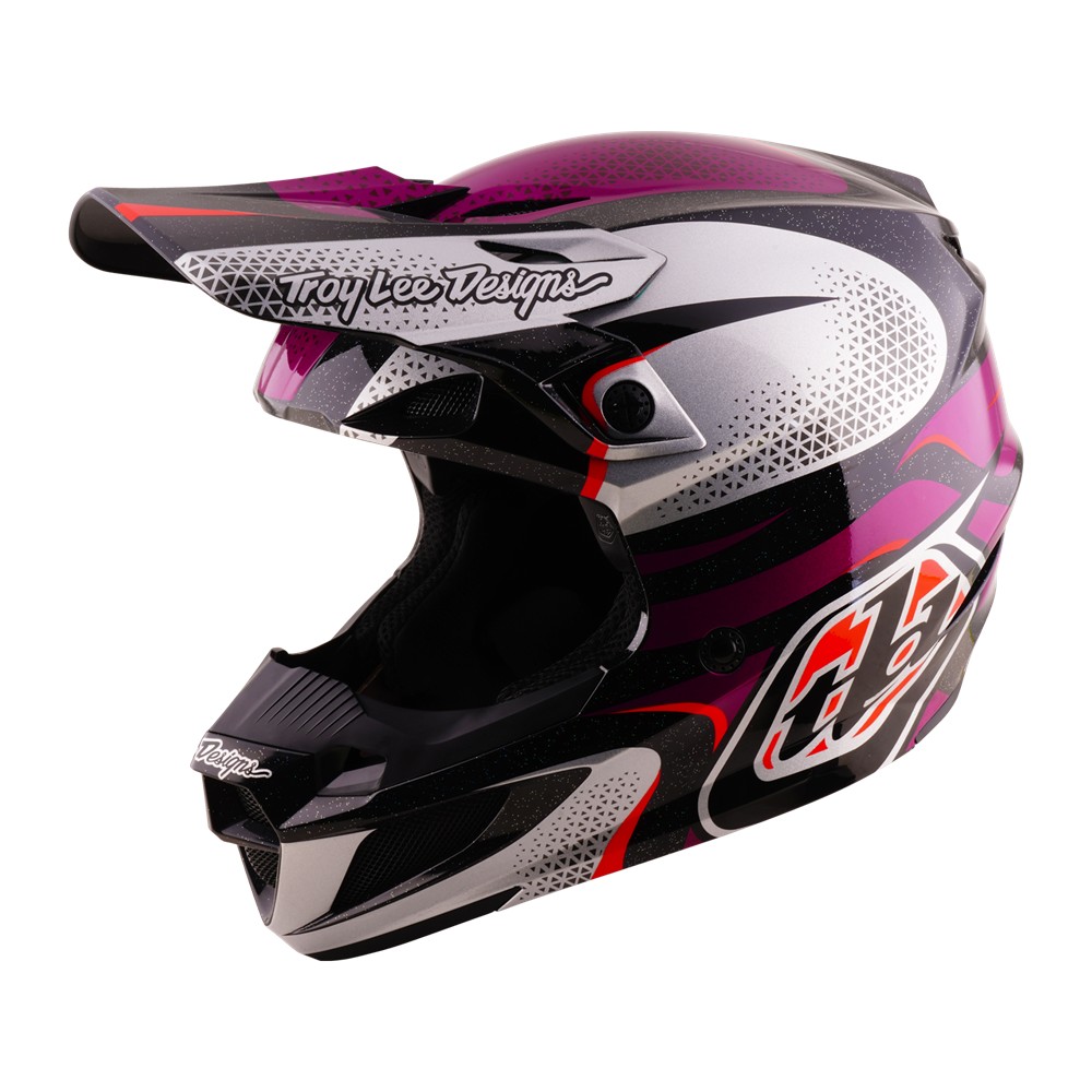Troy Lee Designs SE5Polycarbonate Motocross Helmet Aura Violet/Black - Image 1
