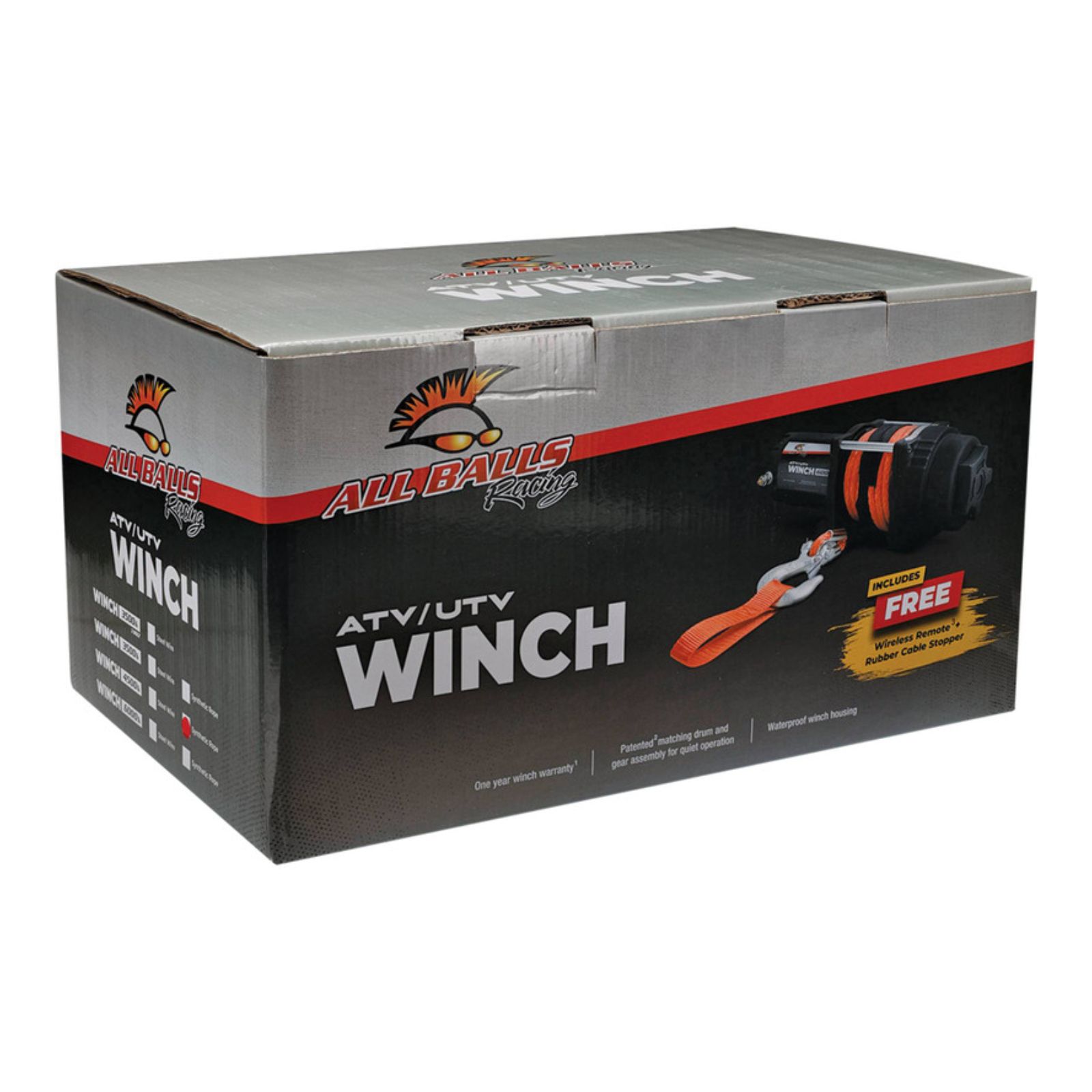 ALL BALLS 4 BOLT WINCH 4500LB SYNTHETIC ROPE - Image 6