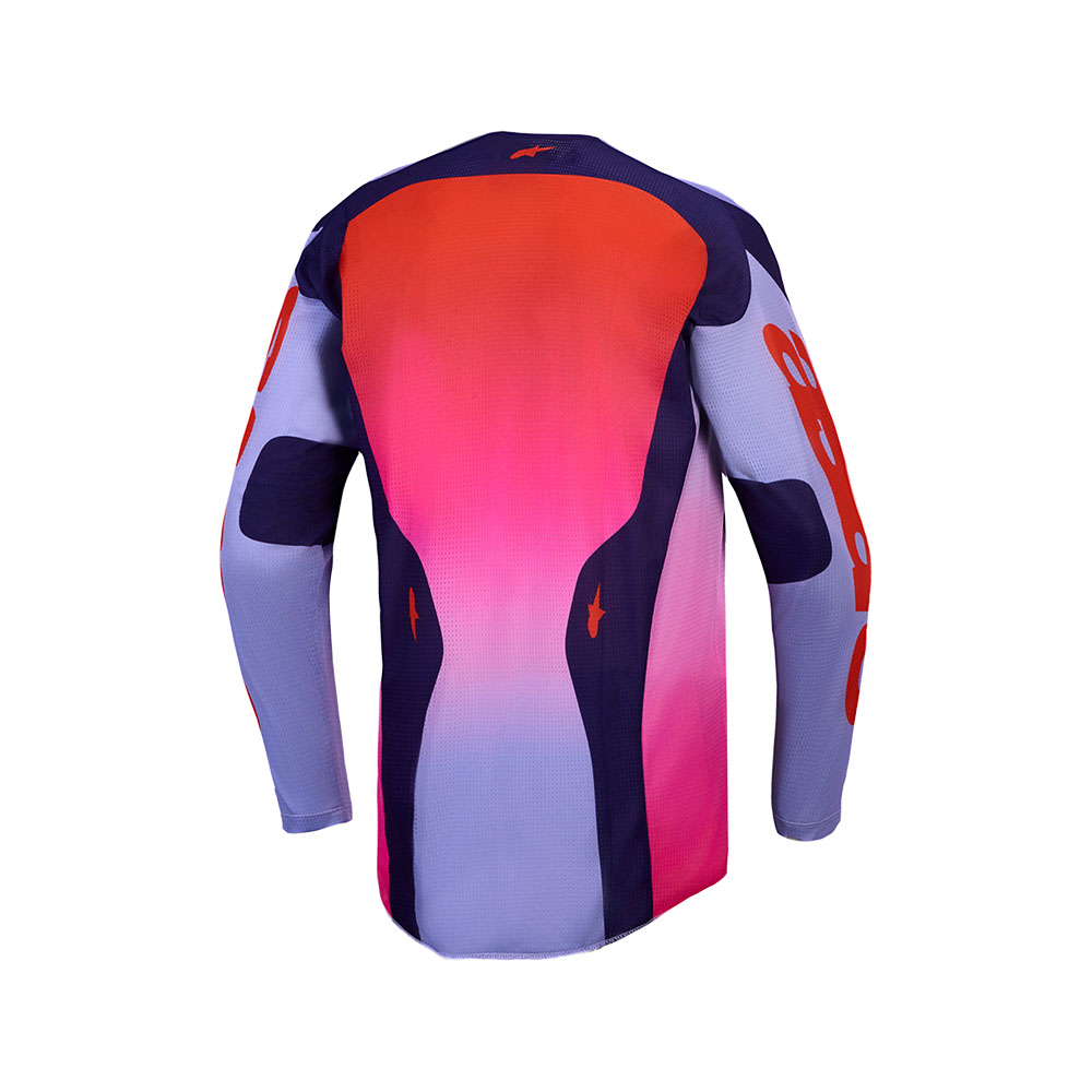 Alpinestars Racer Air Hunt Motocross Jersey Light Violet/Deep Purple/Pink Fluoro - Image 2