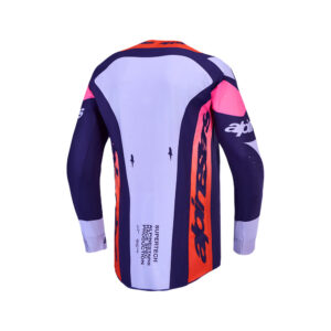 Alpinestars Supertech Dyna Motocross Jersey Light Violet/Deep Purple/Pink Fluoro - Image 2
