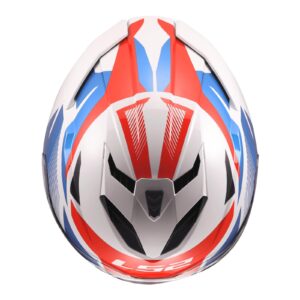 LS2 FF818 Storm III Komai Road Helmet White/Blue/Red - Image 10
