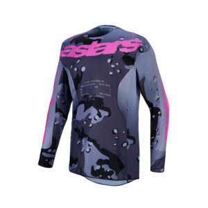 Alpinestars Racer Lone Motocross Jersey Gray Camo/Purple - Image 1