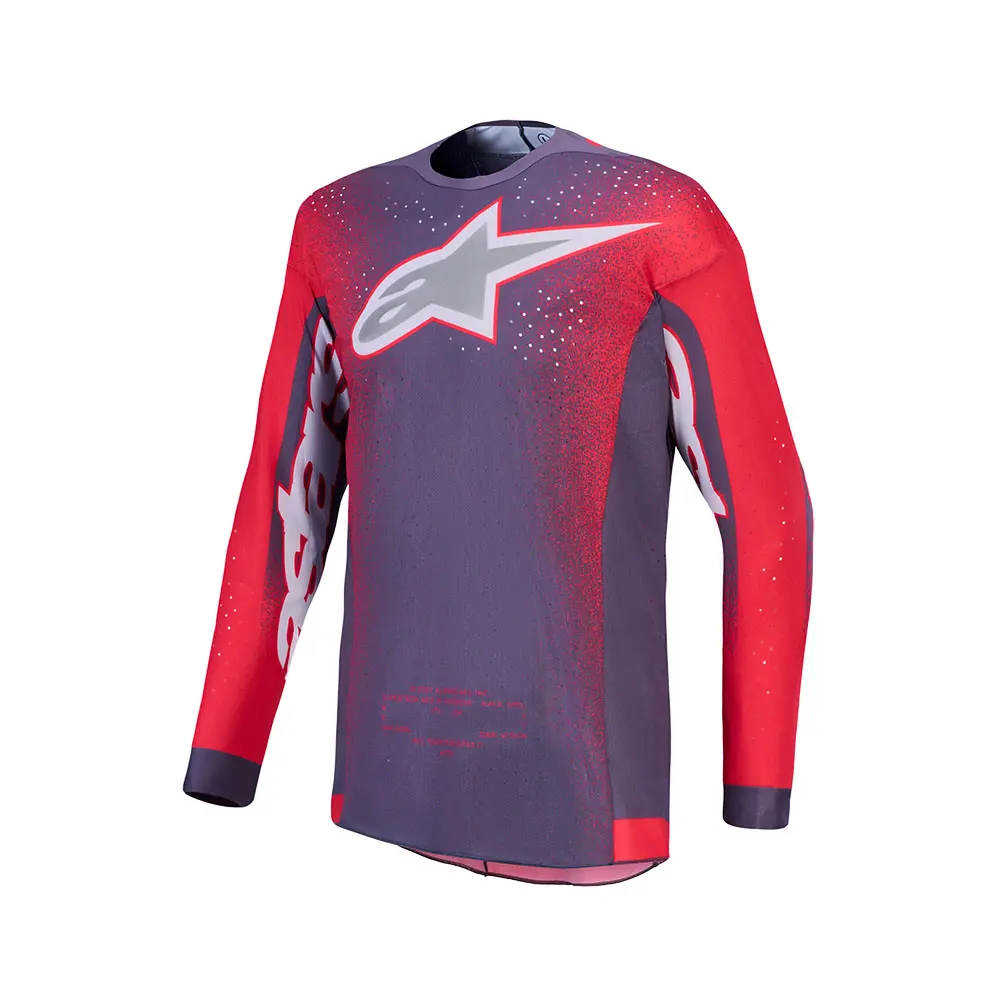 Alpinestars Supertech AFD Hiten Motocross Jersey Graystone/Red Fluoro/Light Lilac