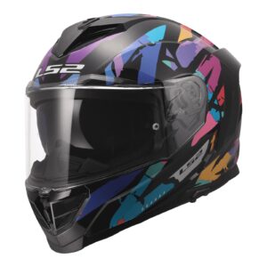 LS2 FF818 Storm III Kaos Road Helmet Black/Purple/Blue - Image 1