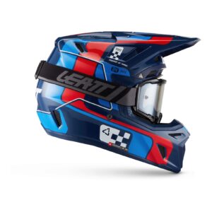 Leatt 8.5 Motocross Helmet Kit Blue/Red - Image 4