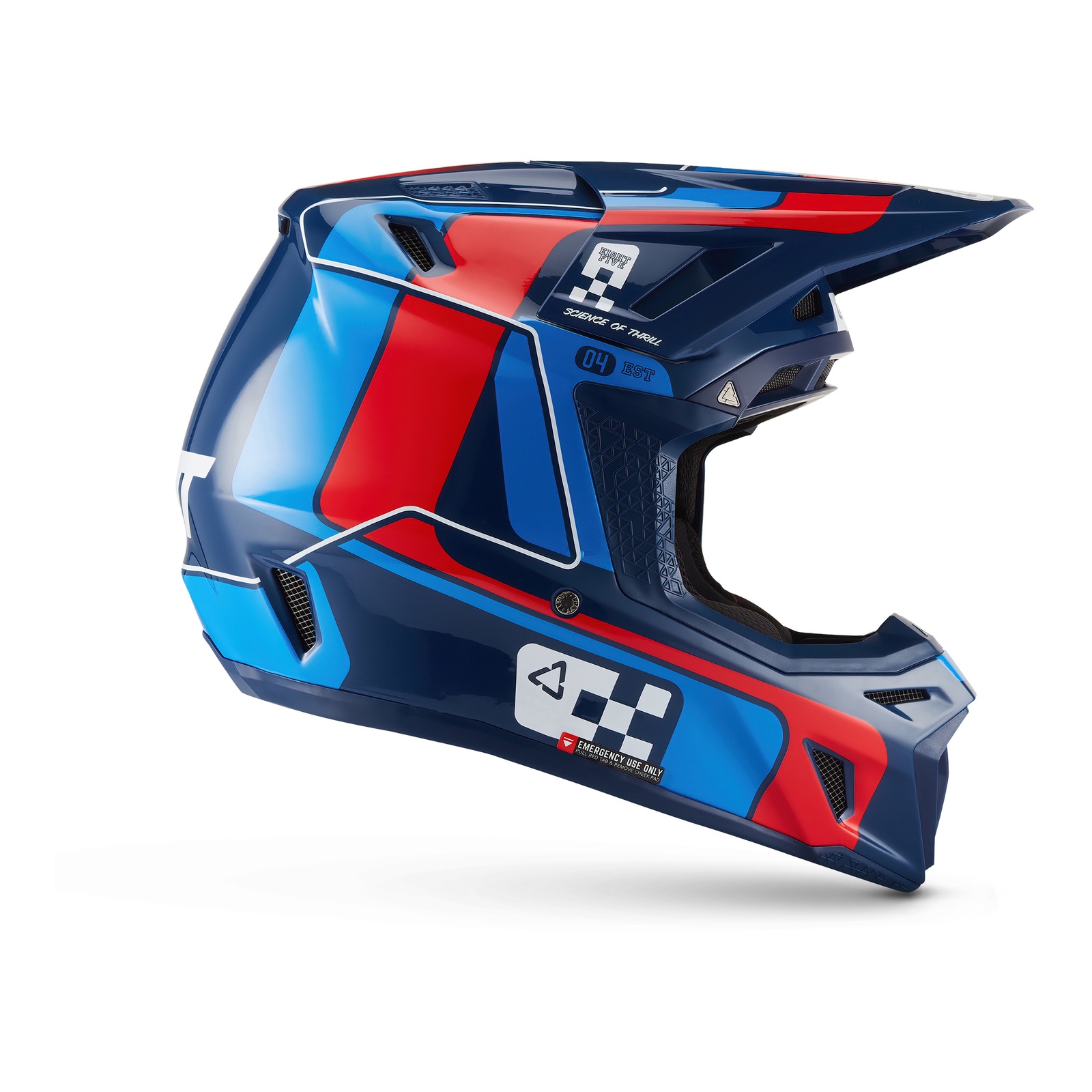 Leatt 8.5 Motocross Helmet Kit Blue/Red - Image 9