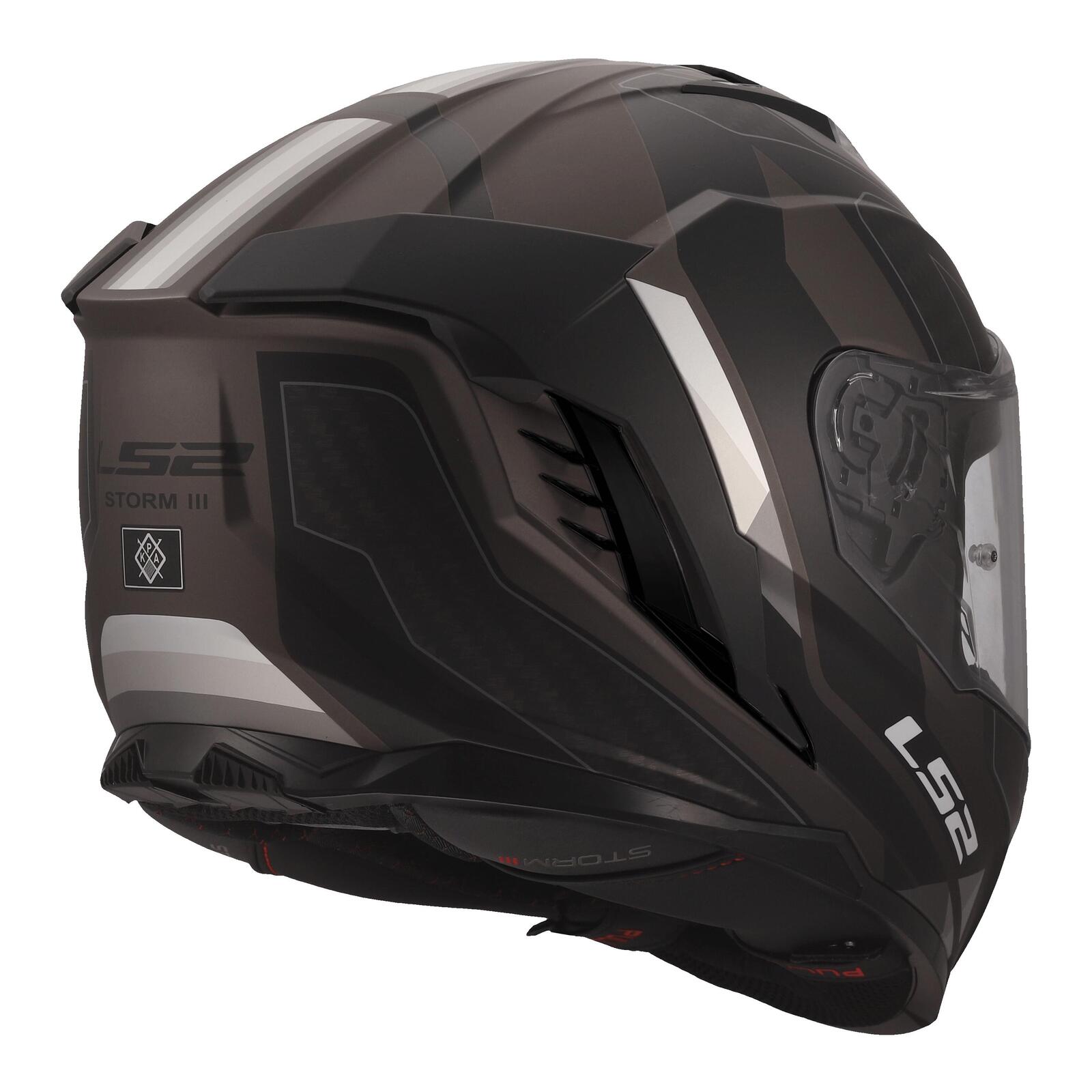 LS2 FF818 Storm III Sporty Road Helmet Black/Grey - Image 5
