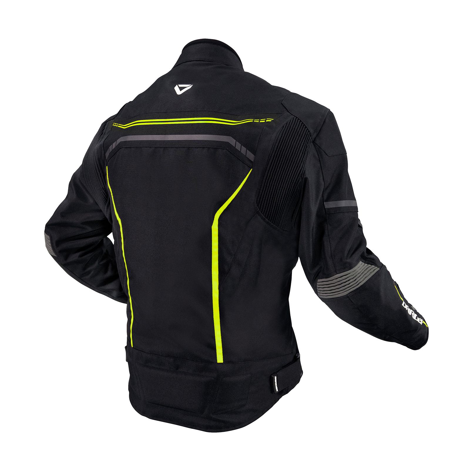 Road Jacket DriRider Origin Black/Hi-Vis Yellow - Image 2