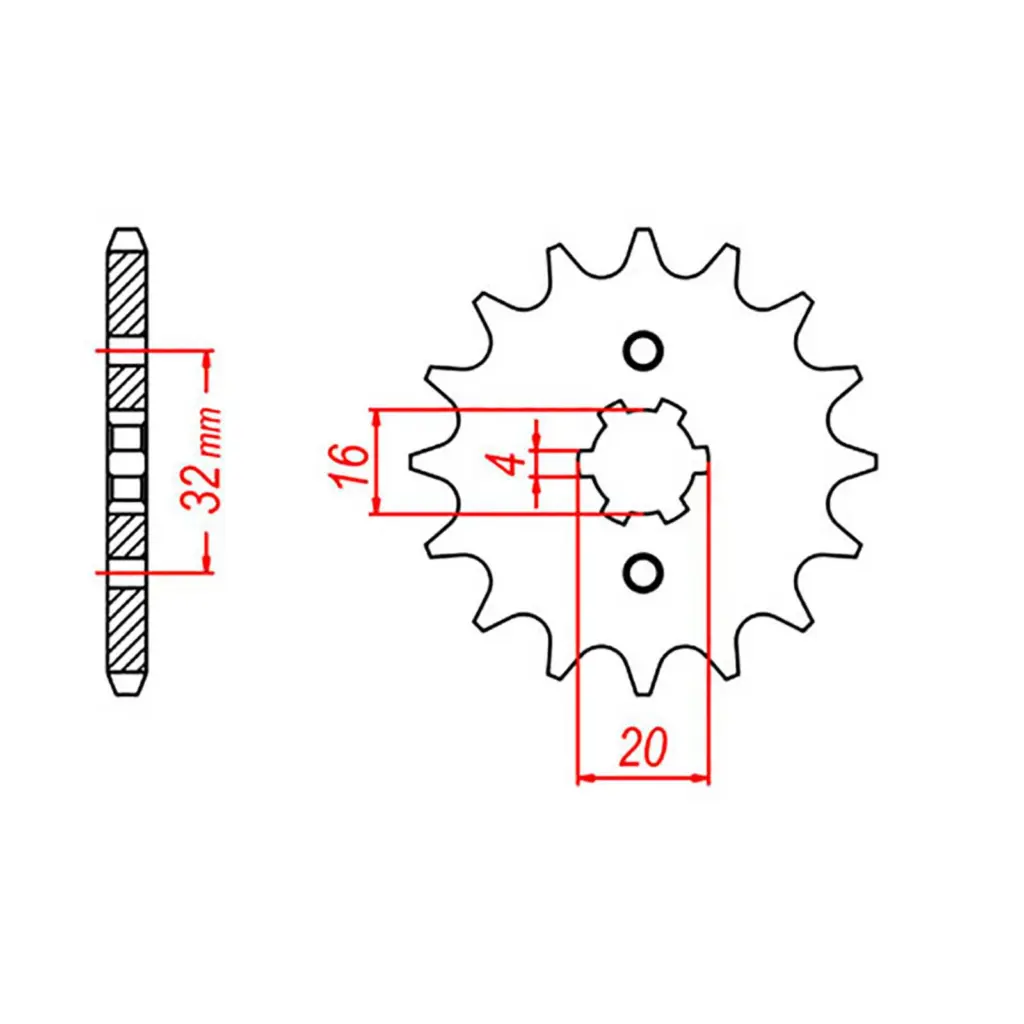SPKT FRONT OE STEEL 1550 14T #428
