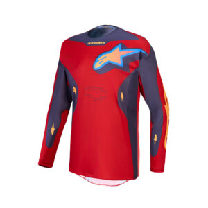 Alpinestars Racer Hunt Motocross Jersey Fire Red/Graystone/Hot Coral - Image 1