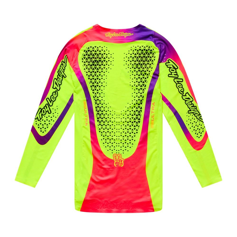 Troy Lee Designs SE Ultra Aura Motocross Jersey Flo Yellow - Image 2