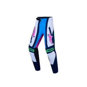 Alpinestars Youth Supertech Maven Motocross Pants White/Blithe Blue/Green Fluoro - Image 1