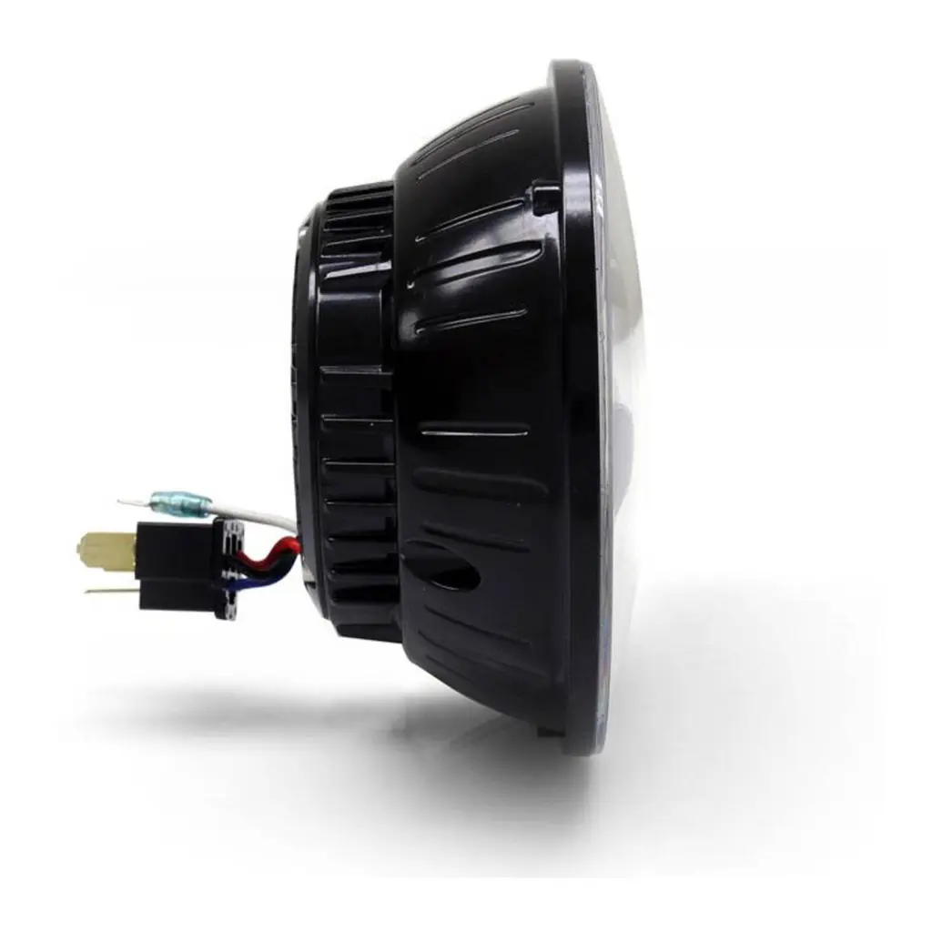 DENALI M5 E-MARK LED HEADLIGHT MODULE, 5.75" ROUND, BLK CHR