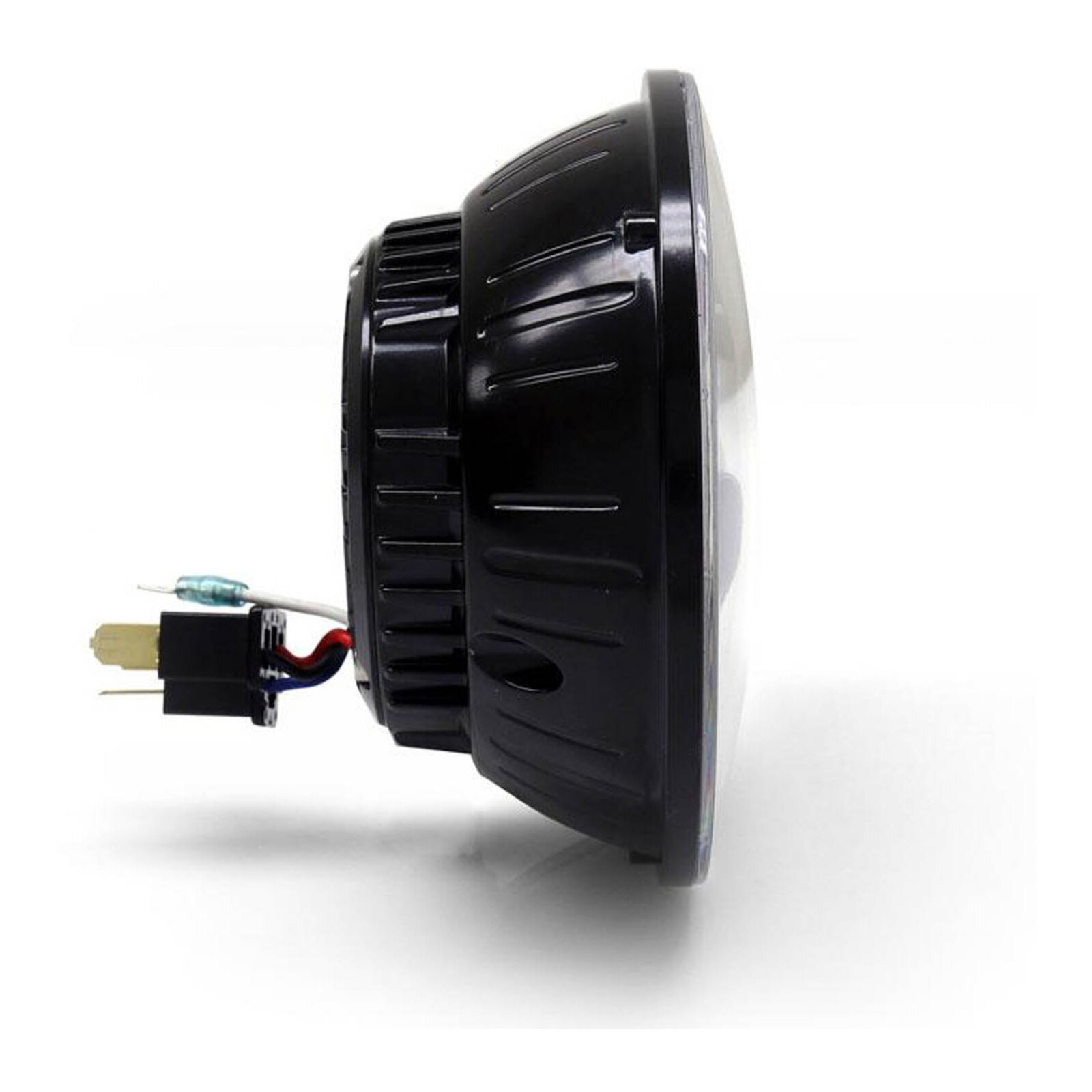 DENALI M5 E-MARK LED HEADLIGHT MODULE, 5.75" ROUND, BLK CHR - Image 2