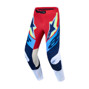 Alpinestars Supertech Dyna Motocross Pants Fire Red/White/Navy/Blue - Image 1
